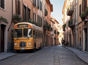 Testul Suprem de Conducere în Italia: Un Autobuz Manenvrează Printre Străzile Înguste din Brescia