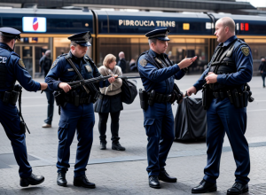 Poliția din Frankfurt a imobilizat un bărbat cu o armă airsoft în zona gării