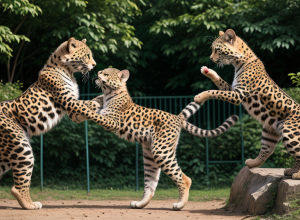 O rază de speranță pentru o specie rară: Doi pui de leopard de Amur s-au născut la grădina zoologică din Chicago