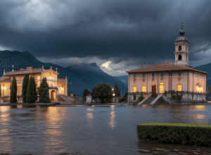 Nordul Italiei: Vilă istorică de pe Lacul Como, inundată în urma ploilor torențiale