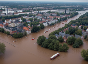 Inundații masive în Renania de Nord-Westfalia: Mönchengladbach, sub ape după ploi torențiale
