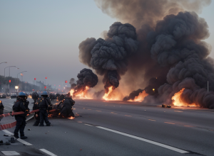 Franța, paralizată de mega-proteste anti-Macron: Zeci de arestări și confruntări violente