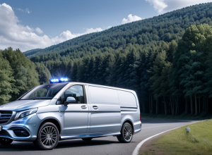 Poliția germană a retras din circulație un „fals” Mercedes Vito de poliție în Saxonia