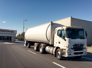 Miracol la Benzinărie: Un camion necontrolat a fost la un pas de a provoca o explozie