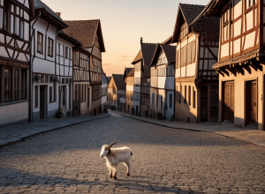 Alarmă cu capră în Apolda: Un vecin a chemat poliția după ce a găsit animalul pe stradă