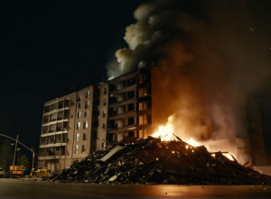 Incendiu la Offenbach: Deșeuri voluminoase au luat foc în fața unui bloc de apartamente, pagube de 30.000 de euro