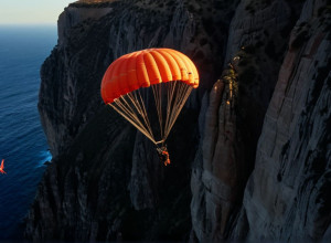 Dramă în Utah: Un basejumper a rămas blocat ore întregi pe o stâncă