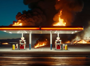 Dezastru la o benzinărie din Brazilia: O brichetă aruncată a provocat un incendiu masiv