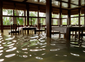 Experiență culinară inedită: Restaurant inundat în Thailanda, oaspeții continuă să ia masa