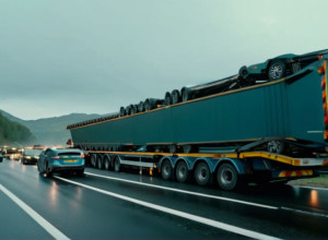 Accident grav pe A9: Autotransportor răsturnat, pagube de 500.000 de euro