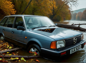 Accident tragic la Neunkirchen: Mașină a plonjat opt metri într-un râu, șoferul sub influența alcoolului