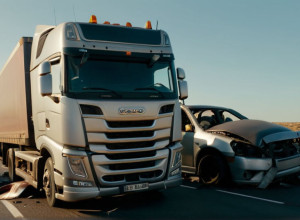 Accident Grav: Camionul Strivește o Mașină Mică în Plină Viteză