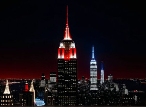 Robert Lewandowski a luminat Empire State Building în culorile Poloniei