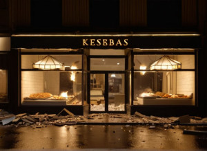 Dezastru în centrul orașului Fürth: Bărbat cu un încărcător frontal a spart o bijuterie și un restaurant