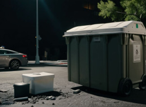 Un WC portabil a căzut de pe o macara pe o stradă din Sevilia