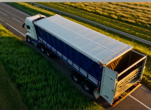 Accident pe autostrada A49: Un camion cu porci s-a răsturnat, animalele au evadat