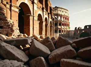 Dezastru istoric la Roma: O parte din Turnul medieval Torre dei Conti s-a prăbușit lângă Colosseum