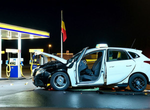 Un microbuz a distrus o pompă de benzină în Kehl, Germania