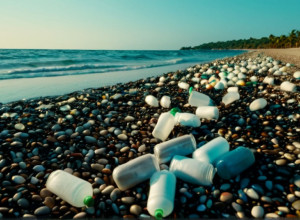 Paradísul costier al Albaniei, sufocat de deșeuri după furtuni