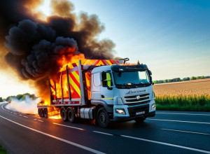 Camion în flăcări: Închidere completă a B75 în Delmenhorst