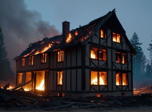 Incendiu devastator: O casă istorică din 1790, mistuită de flăcări în Seevetal