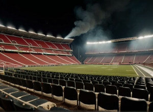 Tulburări violente la un meci de fotbal în NRW: Fanii au aruncat cu obiecte metalice și scaune