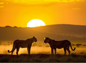 Lupta pentru Savană: Doi Lei se Duelează pentru Teritoriu și o Femelă în Kenya