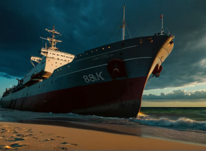 Naufragiul neobișnuit al navei funerare "MS Aegir" în largul insulei Juist