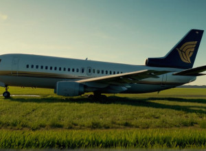 Avion deraiat de pe pistă, aproape de zona rezidențială