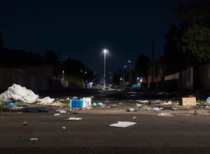 Vandalism la Unterwellenborn: Necunoscuți aruncă în aer un container de haine vechi