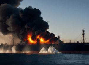 Incendiu puternic pe petrolier în Marea Nordului: Nave specializate se îndreaptă spre locul accidentului