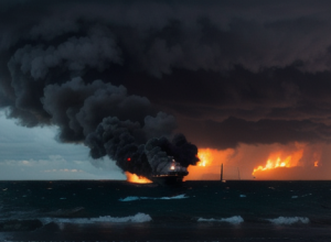 Dezastru ecologic iminent: Petrolier în flăcări de peste 24 de ore – pericol în largul coastelor britanice!