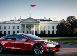 Trump cumpără un Tesla pentru a susține afacerea lui Elon Musk? Spectacol la Casa Albă!