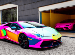 Lamborghini din carton, senzație pe internet - Mașina care nu se zgârie