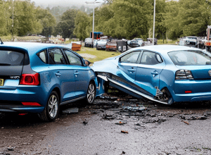 Accident Erfurt: Ford intră în MG, șofer rănit