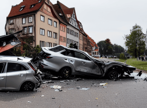 Accident în Erfurt: Șoferiță Opel, sub influența drogurilor, lovește mașini