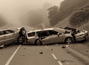 Accident B500: Șoferiță (47) s-a răsturnat cu mașina