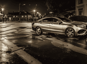 Essen: Pieton beat, lovit grav de un Mercedes