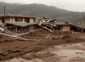 Șoc: Alunecare de teren lovește o casă