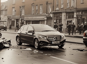 Kassel: Scuterist beat, scandal după accident