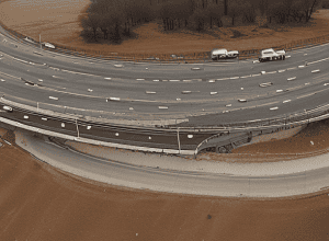 Audi în flăcări pe A6! Șoferul a scăpat nevătămat