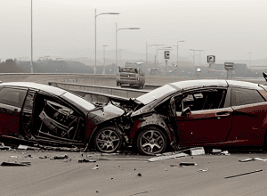 Accident A27: Lamborghini distrus la 180 km/h