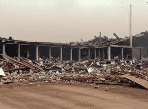 Explozie dramatică: Pompier salvat de sub dărâmături