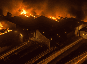 Incendiu devastator la Ahlen: Fabrică de găleți distrusă