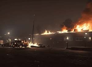 Incendiu puternic în Ahlen: Fabrică de găleți mistuită de flăcări