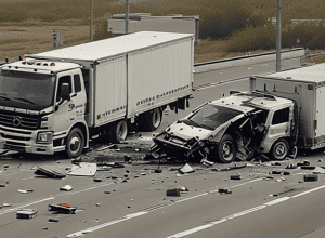 Accident grav pe A44: Șofer de camion decedat