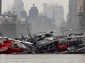 Elicopter se prăbușește în râul Hudson, Manhattan