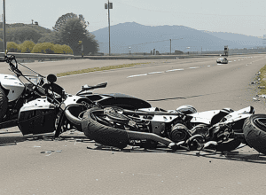 Accident grav pe A46: Motociclist rănit, trafic blocat