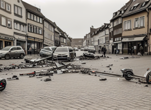 Accident în Essen: Tânără pe trotinetă electrică lovită de mașină