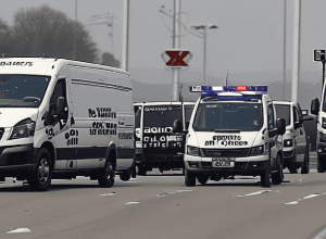Control la frontieră în Saarland - Poliția trage 11 focuri asupra unei furgonete